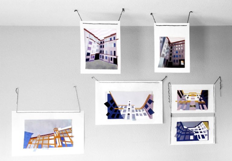 	Proceso 	de 	elaboración.  Dibujos, esbozos para obra definitiva 